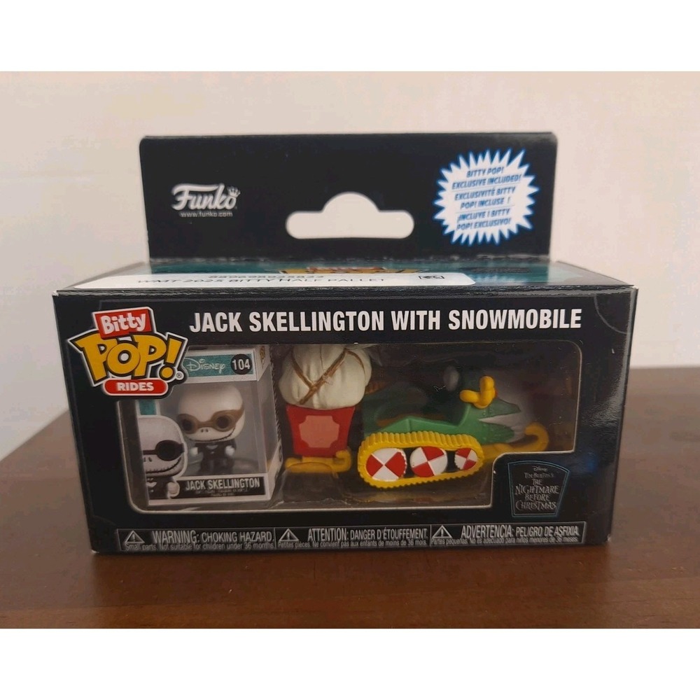 Funko Bitty Pop Jack Skellington With‎ Snowmobile Nightmare Before Christmas